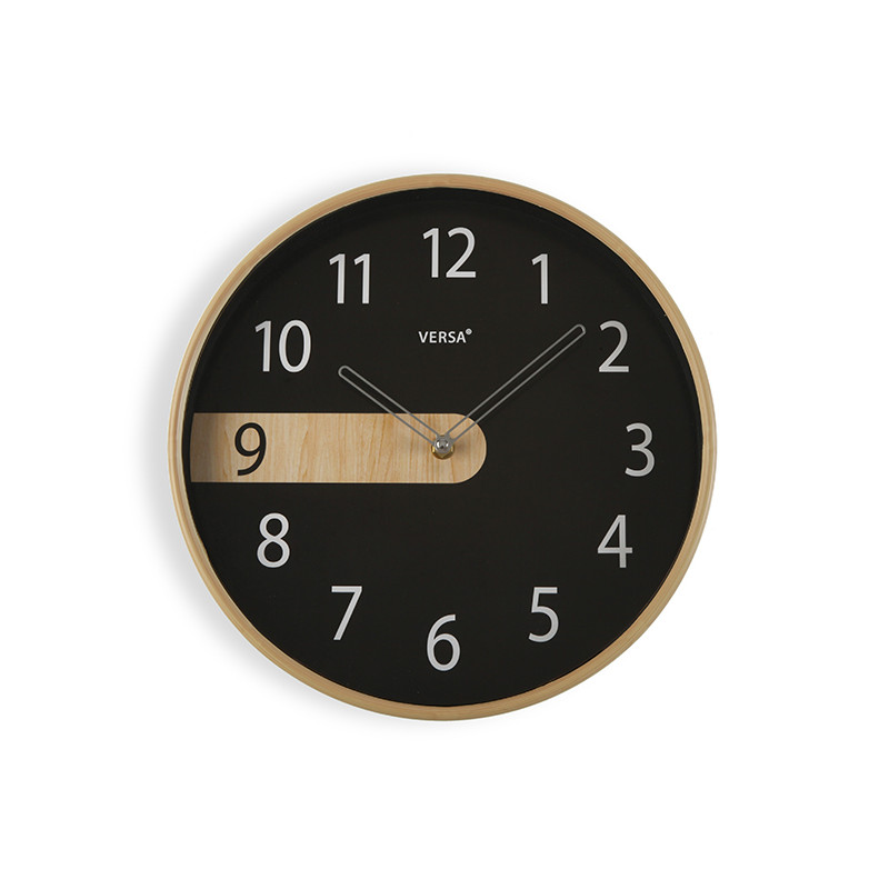 RELOJ PARED NEGRO