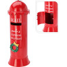 BUZON REDONDO DECORATIVO NAVIDAD METAL ROJO