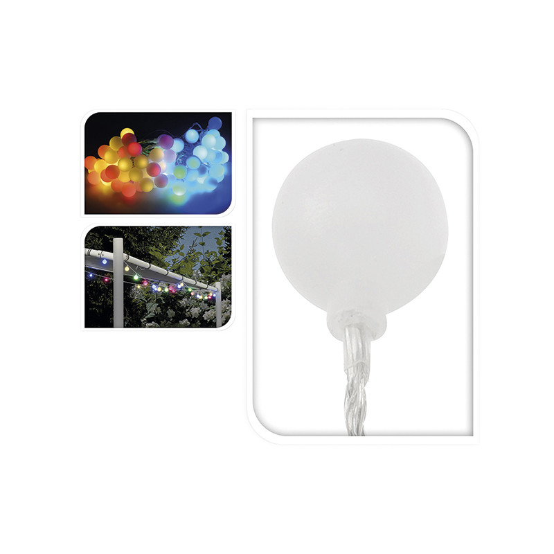GUIRNALDA 80 LEDS MULTICOLOR COLORES VIVOS IP44