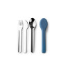 CUBIERTOS CAMPING INOX SET-3 C/FUNDA SILICONA
