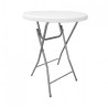 MESA PLEGABLE ALTA REDONDA BLANCA