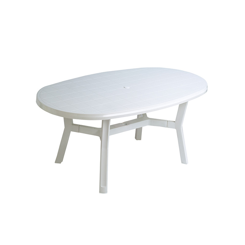 MESA JARDIN OVAL BLANCA