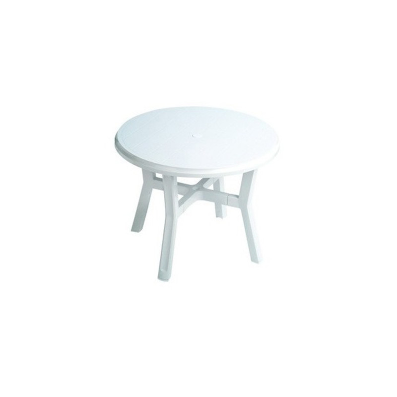 MESA JARDIN REDONDA BLANCA