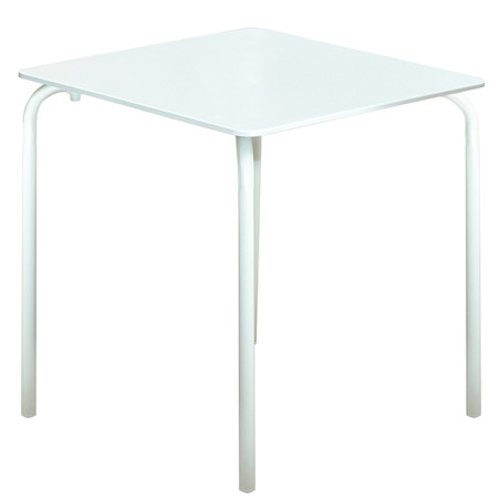 MESA JARDIN COMPAQ PLUS ACERO PINTADO BLANCO