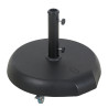 PIE PARASOL CEMENTO NEGRO C/RUEDAS