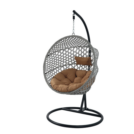 SILLON COLGANTE PLEG GRIS C/COJIN MARR