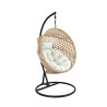 SILLON COLGANTE PLEG NATURAL C/COJIN BEIGE