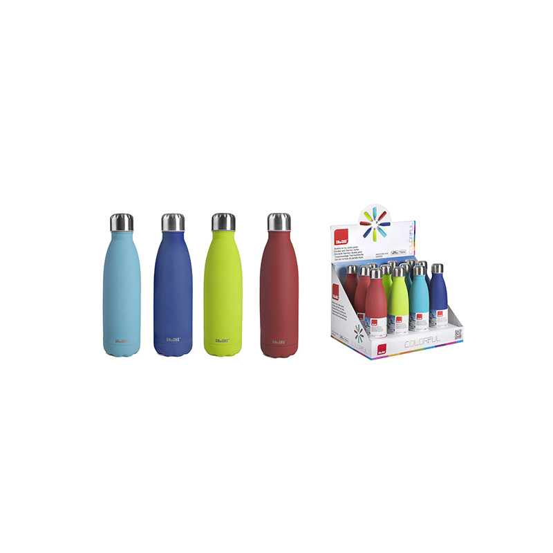 BOTELLA TERMO INOX COLORFULL DOBLE PARED