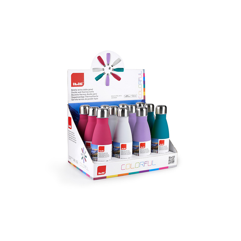BOTELLA TERMO INOX COLORFULL DOBLE PARED SURT