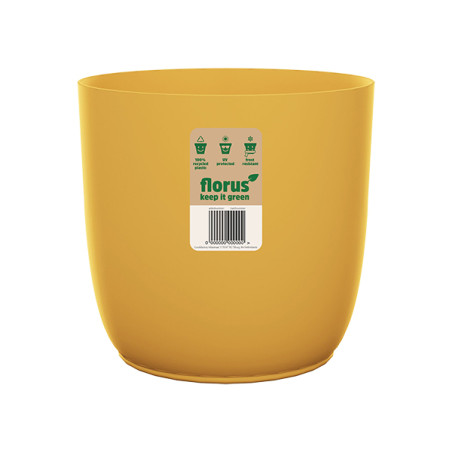 CUBREMACETA INT. FLOW FLOWERPOT MOSTAZA