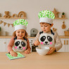 DELANTAL+GORRO+2PAÑOS PANDA INFANTIL
