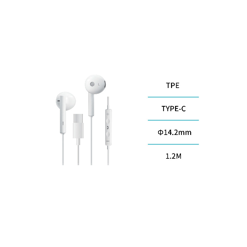 AURICULAR C/CABLE TIPO C SEMI IN EAR BLCO