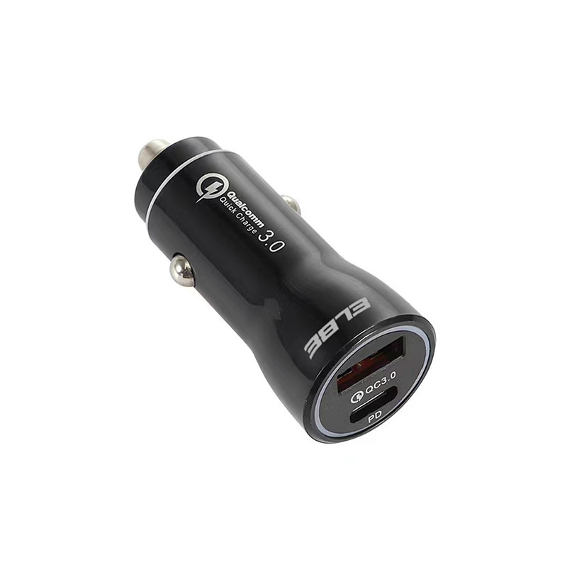 CARGADOR COCHE USB+TIPO C PD+QC3.0