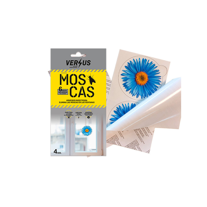 ADHESIVO INSECTICIDA MOSCAS 4ud