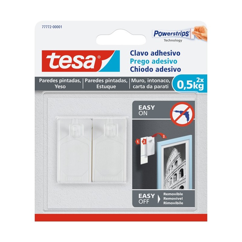 SMS  CLAVO  ADHESIVO  HASTA  0,5  kg  PARA  PARED  PINTADA