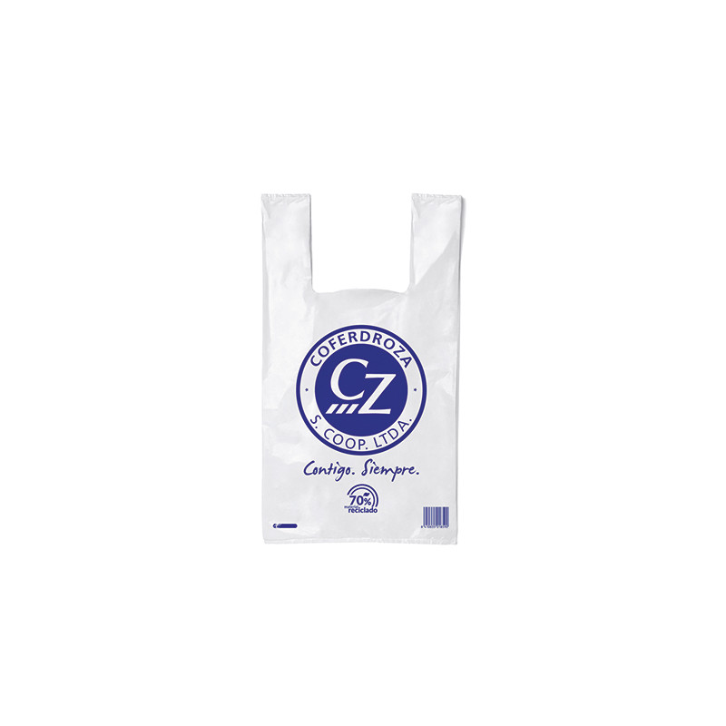 BOLSA PLAST.CAMISETA 70% B/500