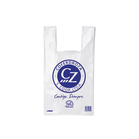 BOLSA PLAST.CAMISETA 70% B/300