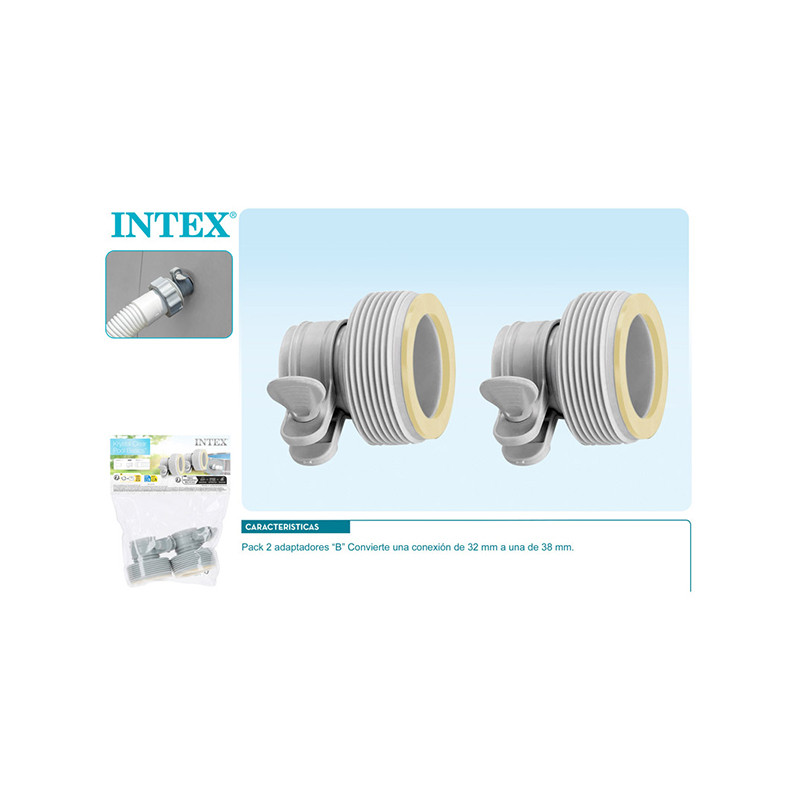 PACK 2 ADAPTADORES(B) DEPURADORAS INTEX 1,25/1,5 P