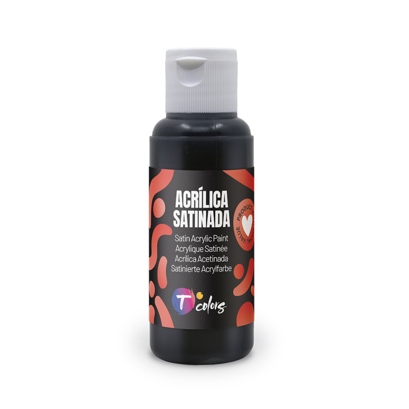 PINTURA MANUALIDADES ACRILICA NEGRO SAT