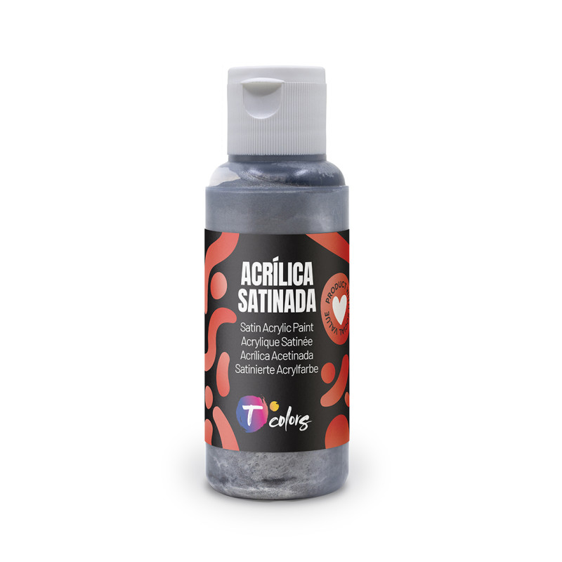 PINTURA MANUALIDADES ACRILICA PLATA SAT