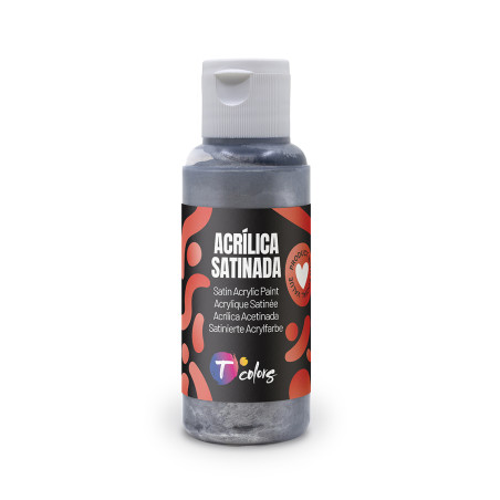 PINTURA MANUALIDADES ACRILICA PLATA SAT
