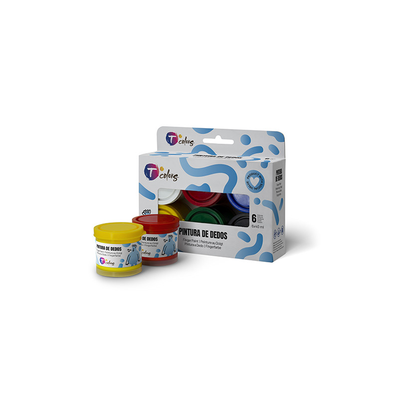 PINTURA DEDOS SET-6 COLORES SURT