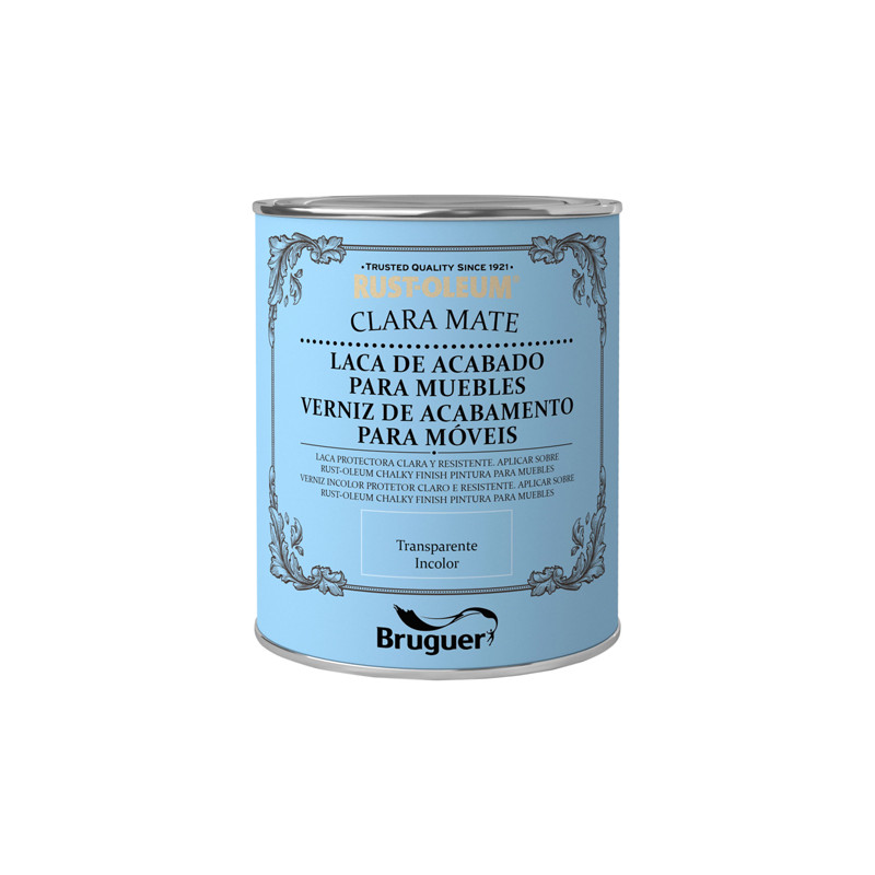 LACA BARNIZ ACABADO TIZA TRANSPARENTE MUEBLES