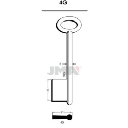 LLAVE  EN  BRUTO  GORJA  LATON