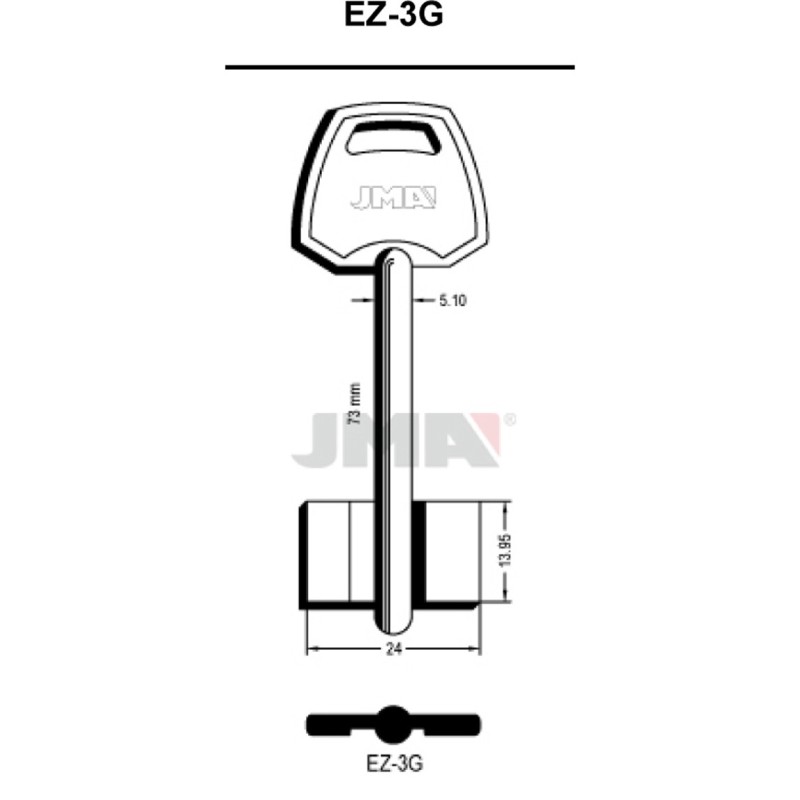 LLAVE  EN  BRUTO  GORJA  LATON