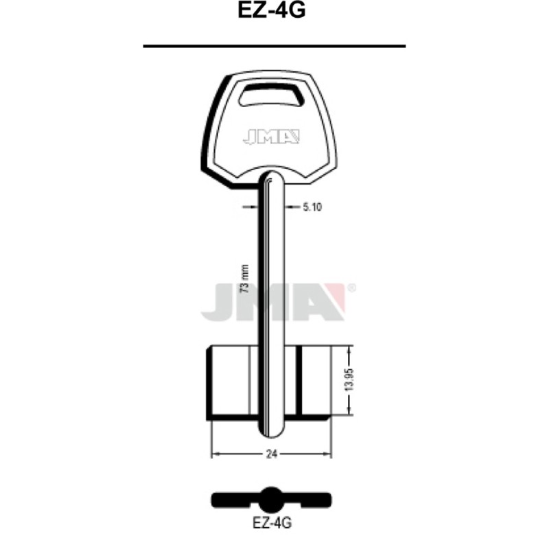 LLAVE  EN  BRUTO  GORJA  LATON