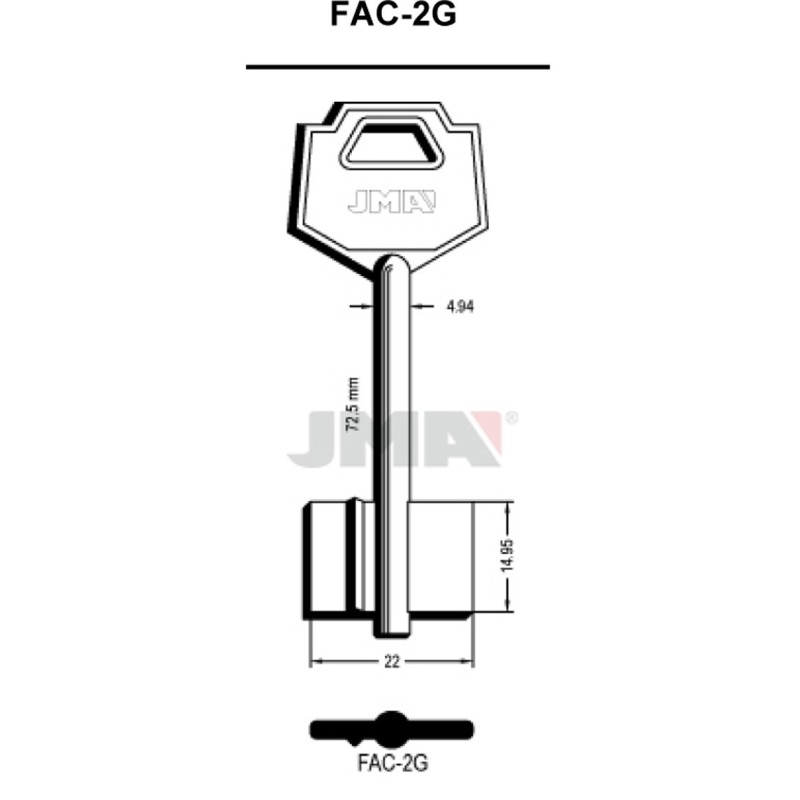 LLAVE  EN  BRUTO  GORJA  LATON