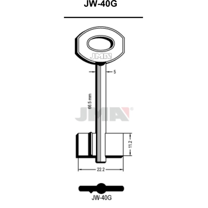 LLAVE  EN  BRUTO  GORJA  LATON