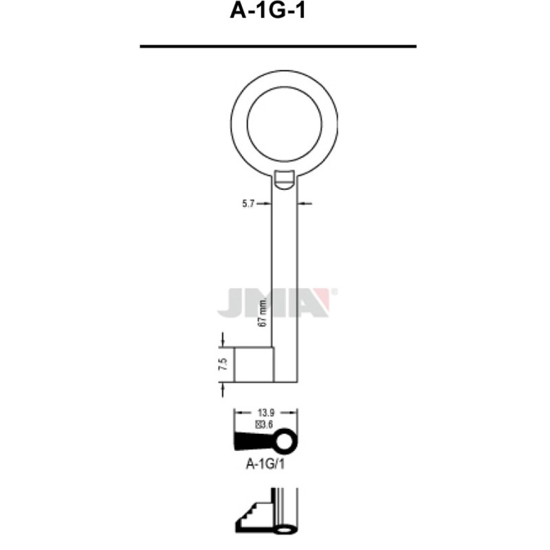 LLAVE  EN  BRUTO  GORJA  LATON
