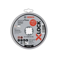 LATA  CON  10  DISCOS  DE  CORTE  X-LOCK  STANDARD  FOR  INOX.  BOSCH