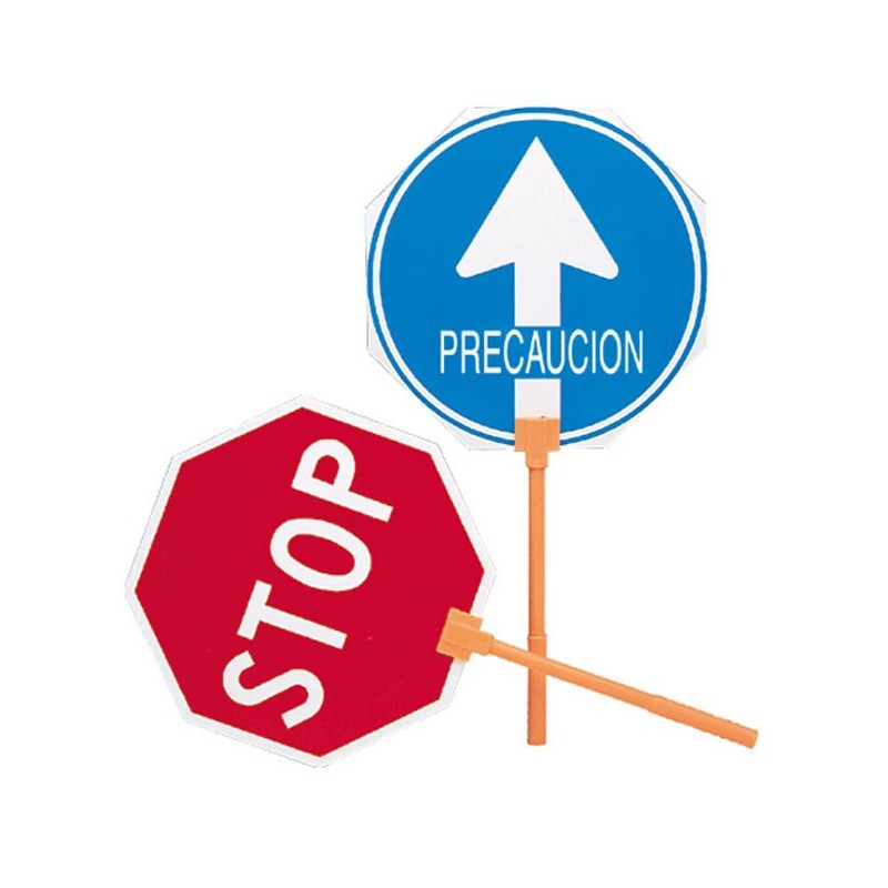 SEÑAL  OBRA  STOP/PASO  M/PLASTIC