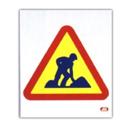 SEÑAL  OBRA  PLASTICO  PELIG  OBRA