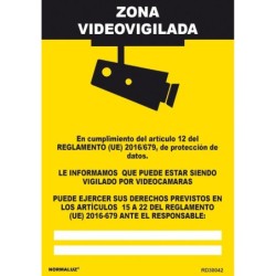 SEÑAL  ZONA  VIDEOVIGILADA