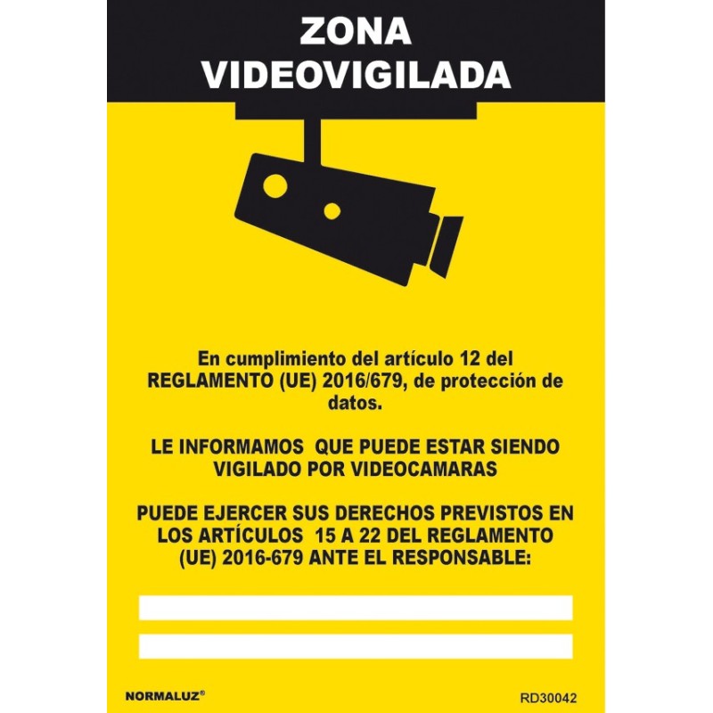 SEÑAL  ZONA  VIDEOVIGILADA
