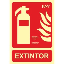 SEÑAL  EXTINTOR  PVC  CLASE  B