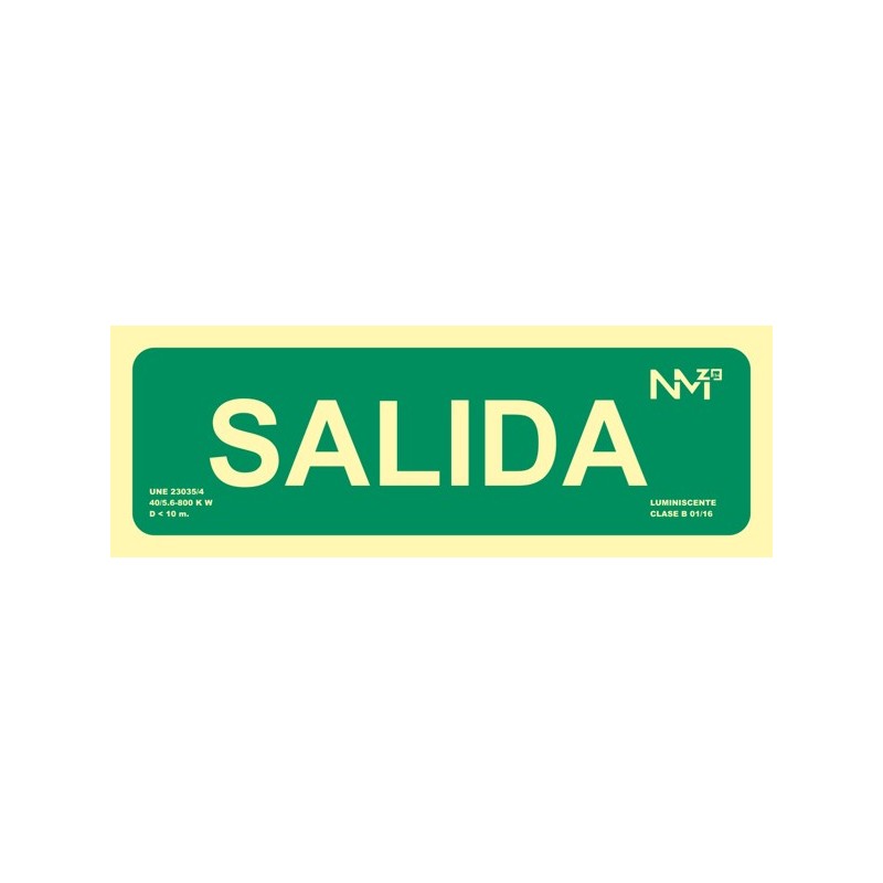 SEÑAL  SALIDA  PVC  CLASE  B