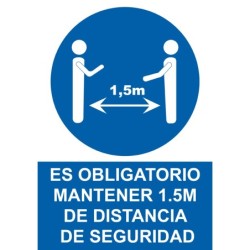 OBLIGA  DISTANCIA  1,5M  SEGURIDAD