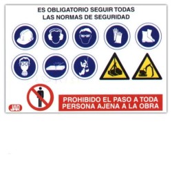 SEÑAL  DE  OBRA  PVC
