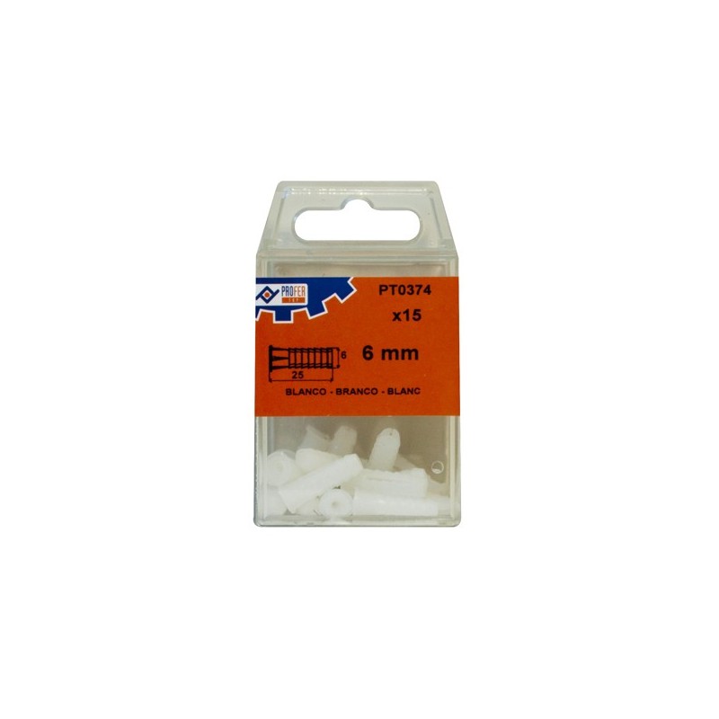TACO  PLASTICO  BLANCO  C/15  PZS