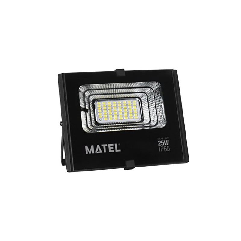 PROYECTOR  LED  SOLAR  NEGRO  25W.FRIA