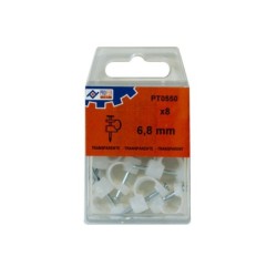 GRAPA  PLASTICO  TRANSPARENT  C/8