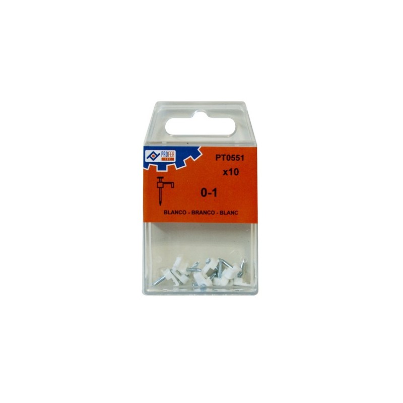 GRAPA  PLASTICO  BLANCO  0-1  C/10