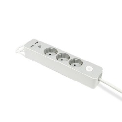 GZ  BASE  3T  C/INT  DESIGN  GREY  1,4m  FLAT  PLUG  +  2USB  Garza