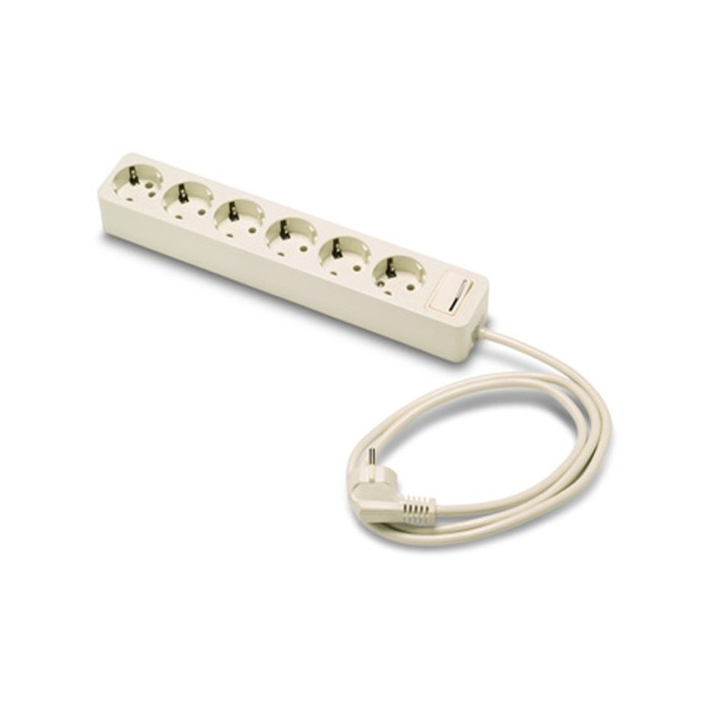 Base  6  tomas  TT  C/Int.Cable  1,5  m.