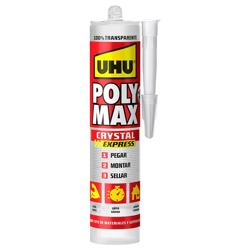 ADHESIVO  SELLADOR  UHU  POLY  MAX®CRISTAL  EXPRESS
