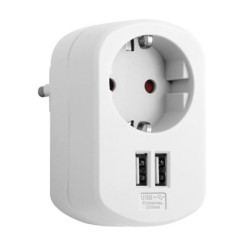 CLAVIJA  COMBI  1  TOMA  +  2  USB